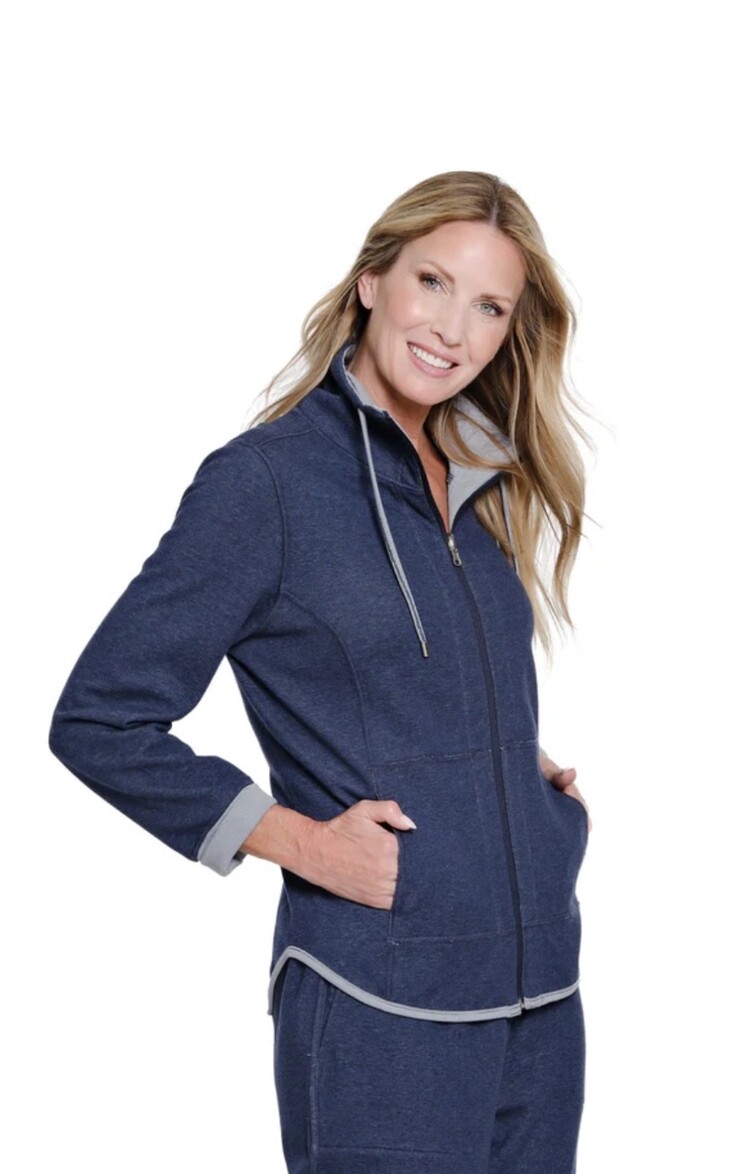 Multiples Multiples Cuffed Long Sleeve Zip Reversible 2Side Jacket M16301JM