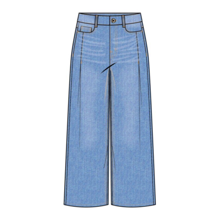 Tribal Tribal Audrey Crop Wide Jeans 6189O