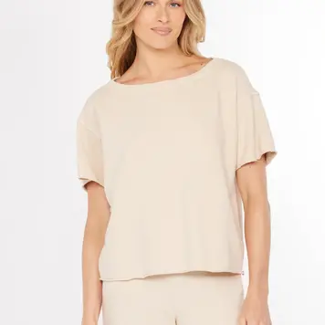 Mododoc Mododoc Elbow Sleeve Boatneck Top 41G-A4505