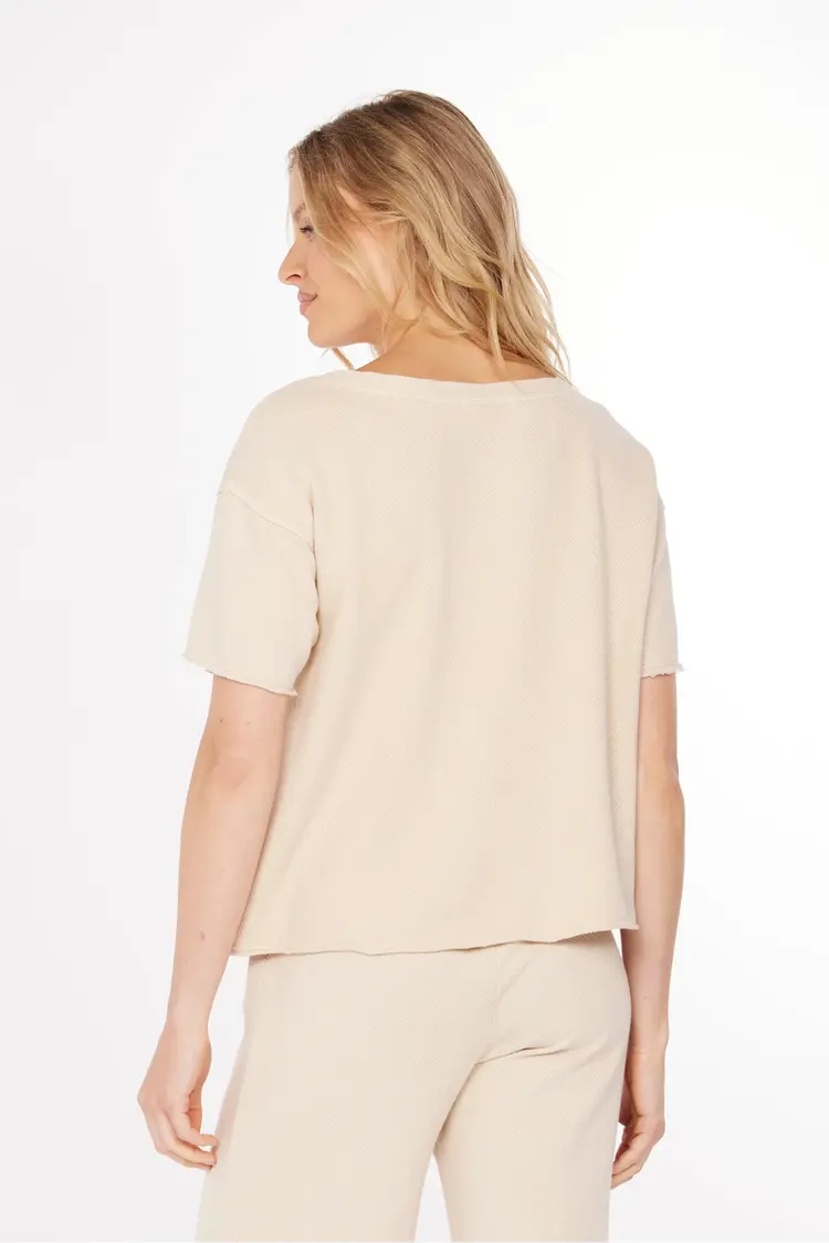 Mododoc Mododoc Elbow Sleeve Boatneck Top 41G-A4505