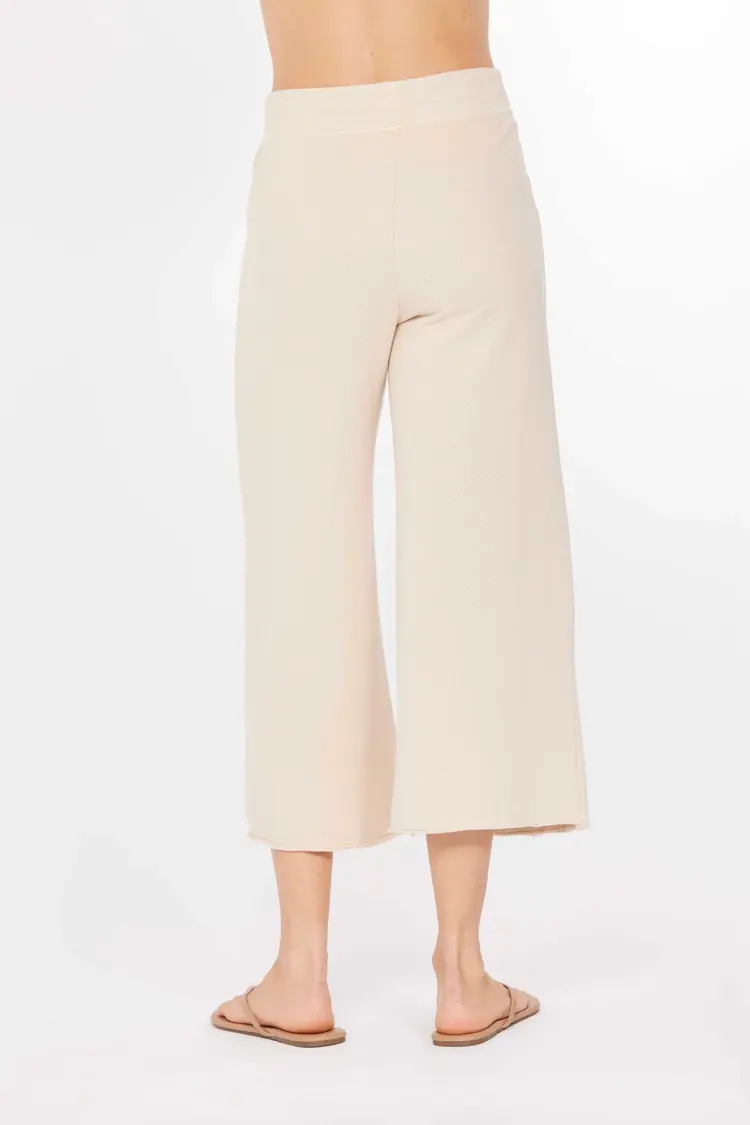 Mododoc Mododoc  Gathered Waist Flared Crop Pants 41G-A4507