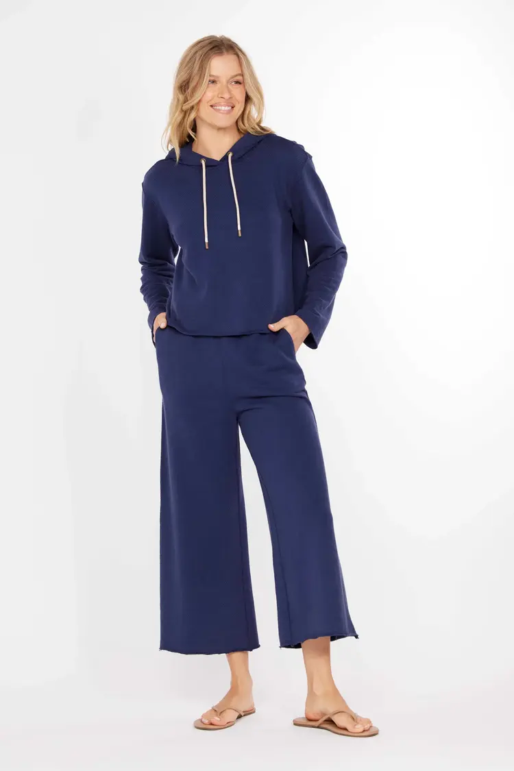 Mododoc Mododoc  Gathered Waist Flared Crop Pants 41G-A4507