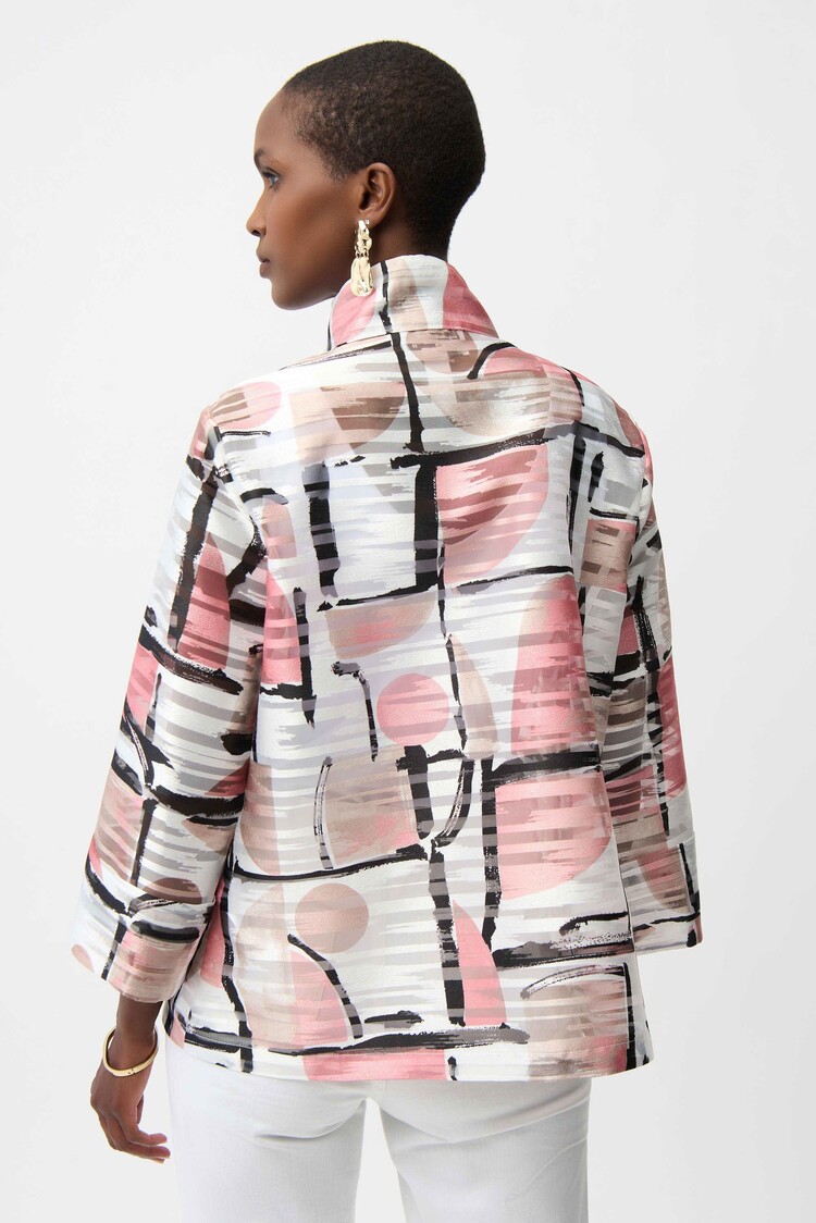 Joseph Ribkoff Joseph Ribkoff Organza Jacquard Abstract Print Boxy Jacket 261052