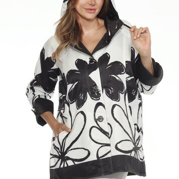 Oopera Oopera Floral Print Hooded Jacket J1239RW1
