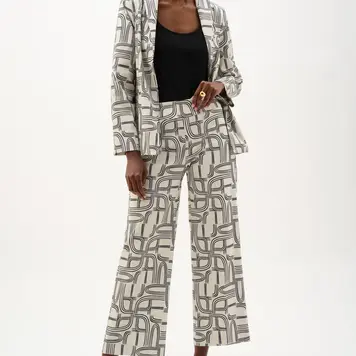 Joseph Ribkoff Joseph Ribkoff Millennium Geometric Print Wide Leg Pants 262048