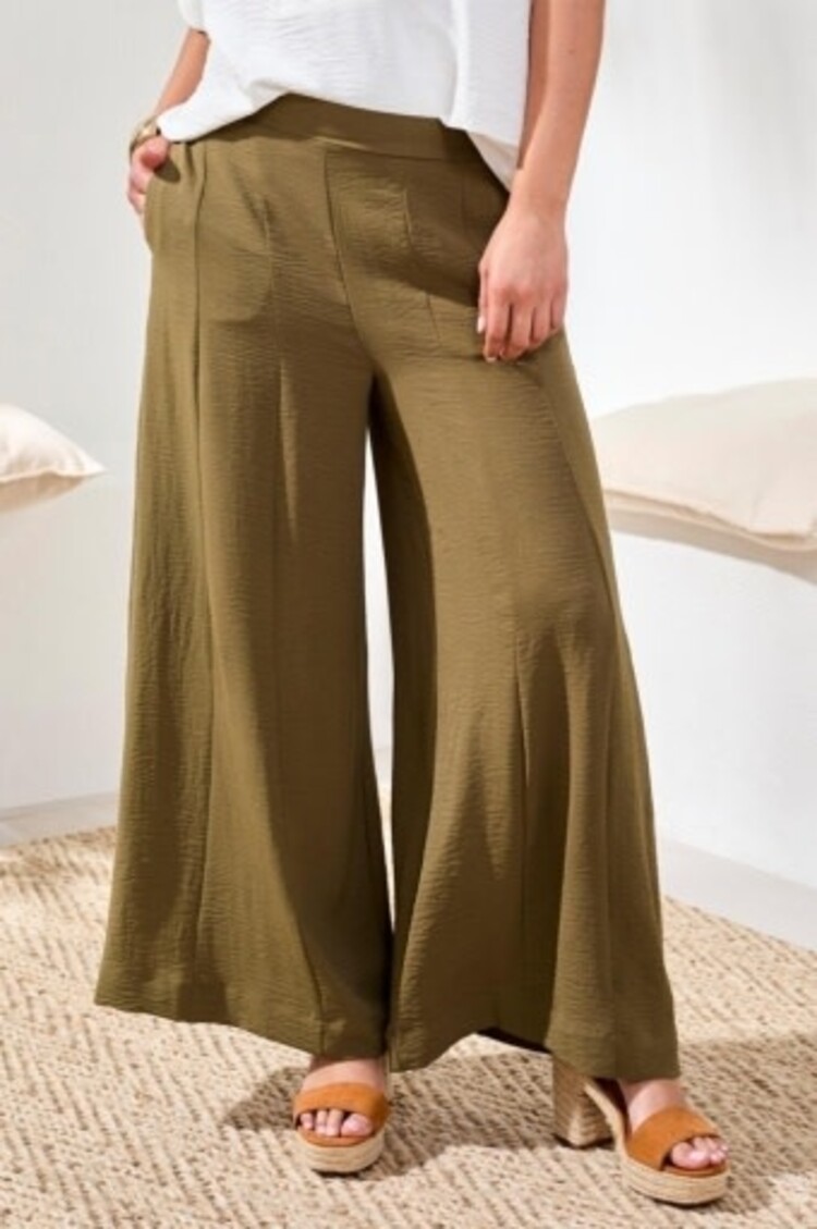 Tribal WIDE LEG FLOWY PANT-RAINFOREST