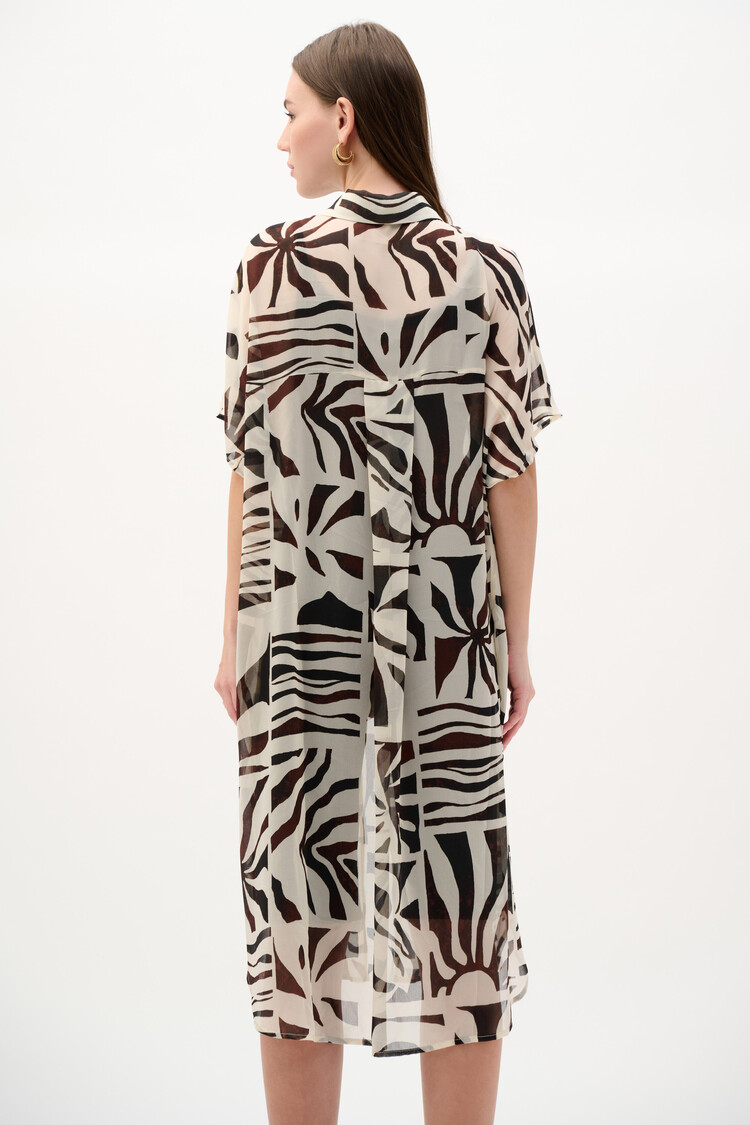 Joseph Ribkoff Joseph Ribkoff Chiffon Tropical Print Straight Blouse 262949