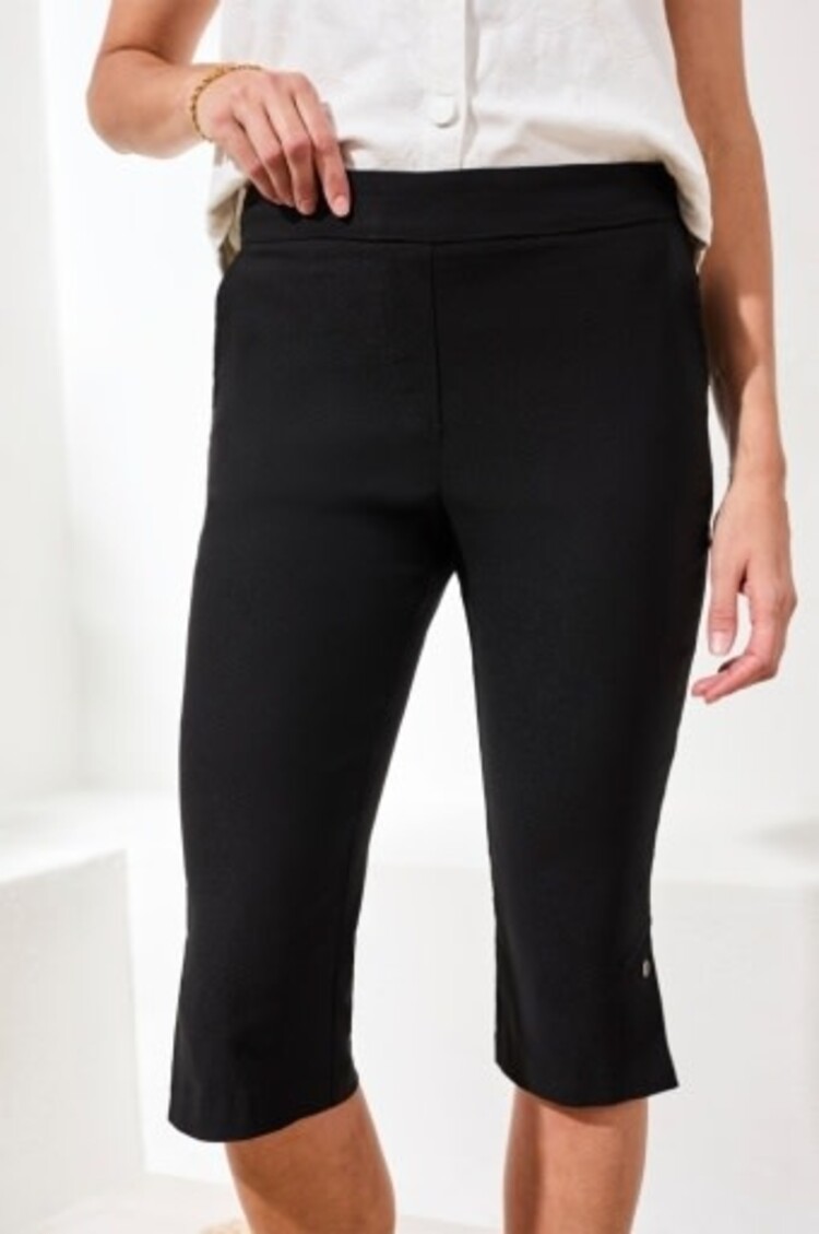 Tribal FLATTEN IT PULL ON CAPRI W/ VENT-BEACH