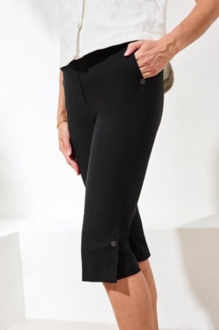 Tribal FLATTEN IT PULL ON CAPRI W/ VENT-BEACH