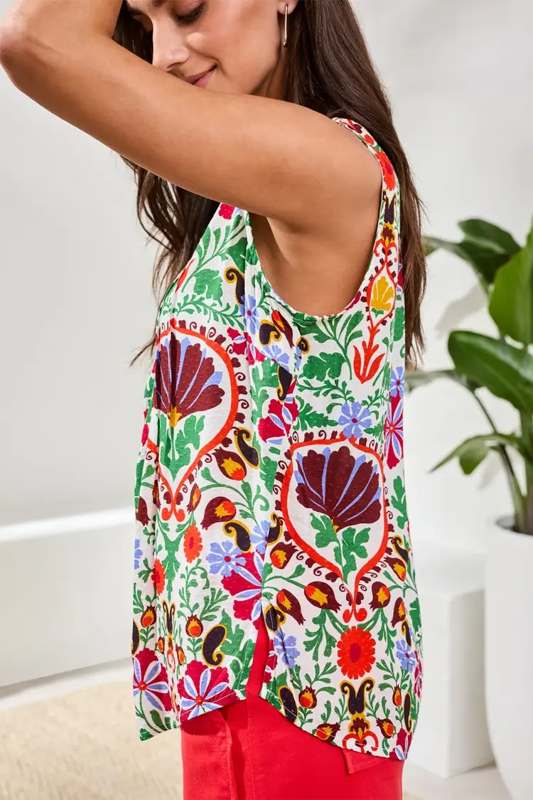 Tribal Tribal Blouse W/ Pintucks 6192O