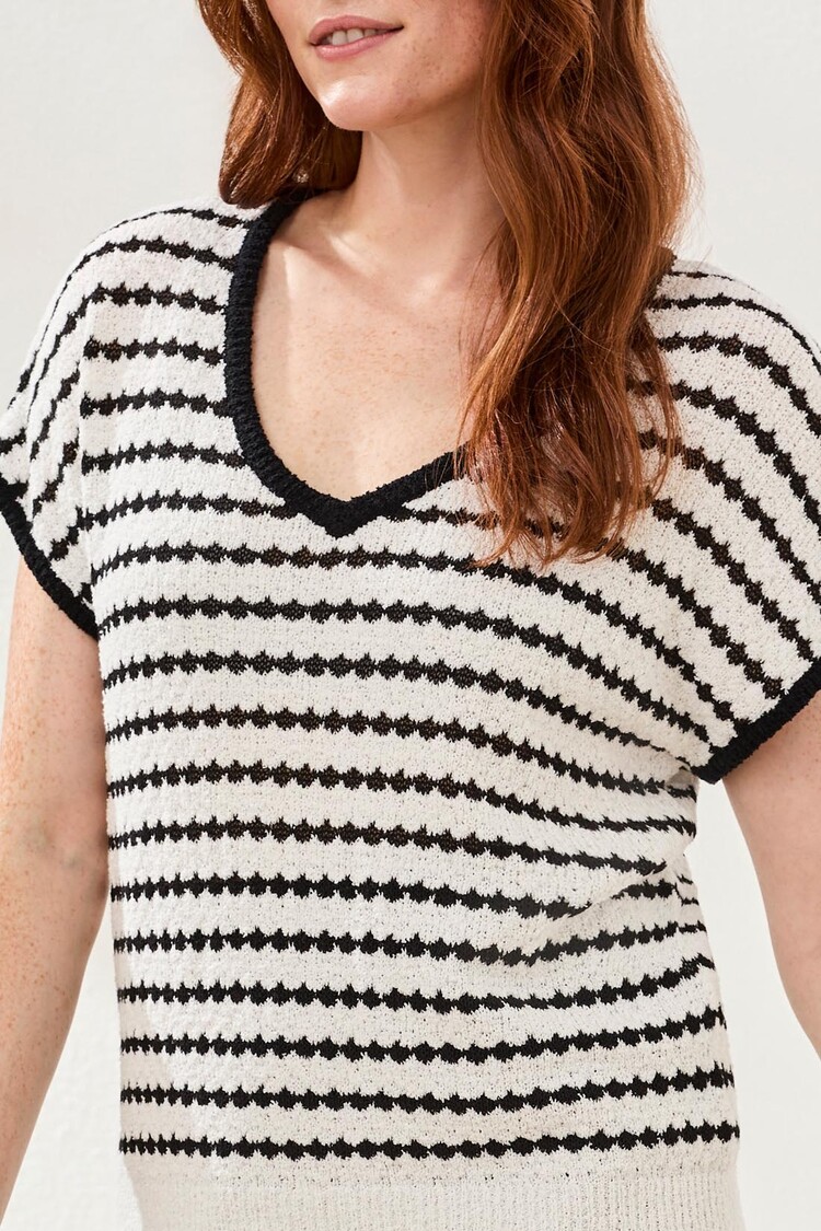 Tribal Tribal V-Neck Dolman Sweater 6193O