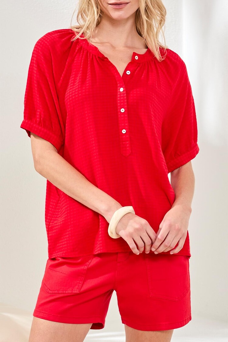 Tribal Tribal Button Front Blouse 3108O