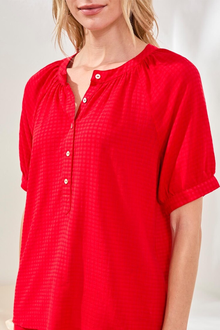 Tribal Tribal Button Front Blouse 3108O