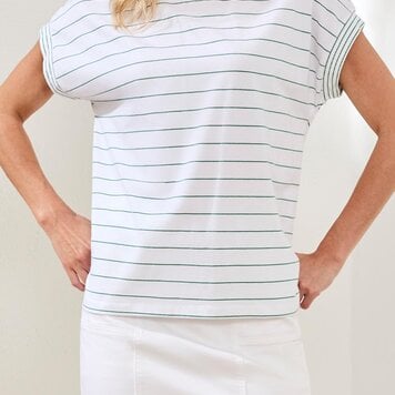 Tribal Tribal Cap Sleeve Top 2499O