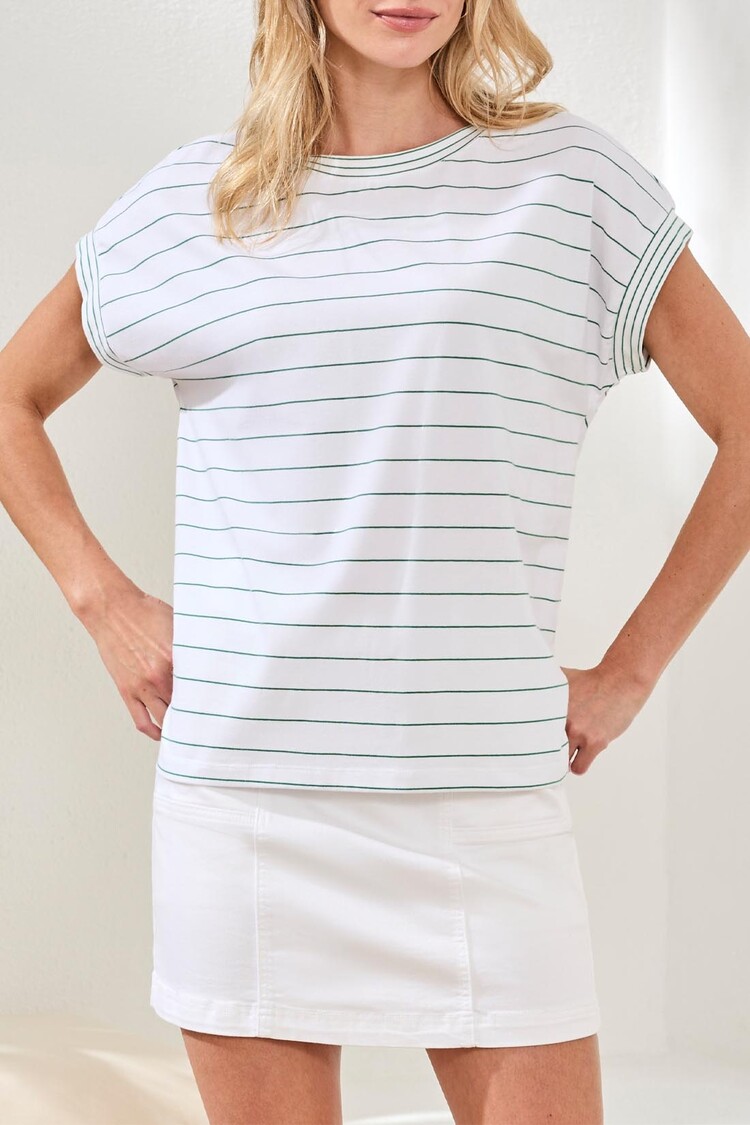 Tribal Tribal Cap Sleeve Top 2499O