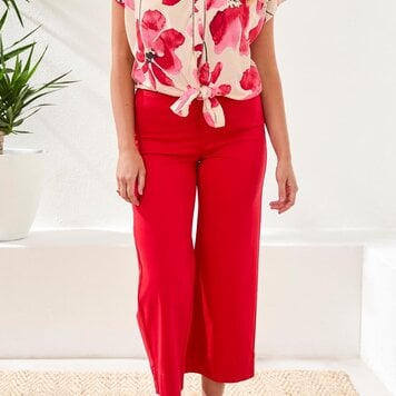 Tribal Tribal Top W/ Buttons And Tie Front 2084O