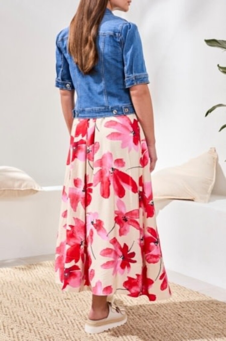 Tribal Tribal Comfort Stretch Elbow Sleeve Denim Jacket 5713O
