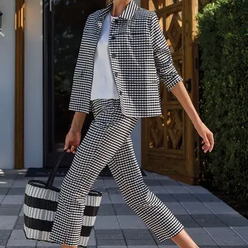 Tribal Tribal Button Front Jacket W/ Pockets 3105O