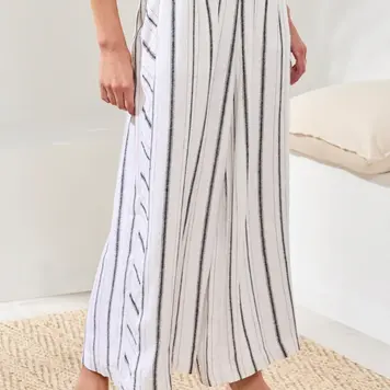 Tribal Tribal Crop Pull On Flowy Wide Pant 6090O