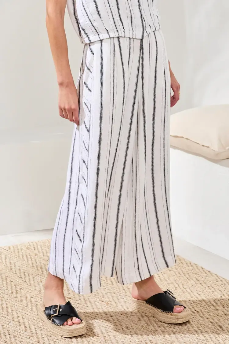 Tribal Tribal Crop Pull On Flowy Wide Pant 6090O