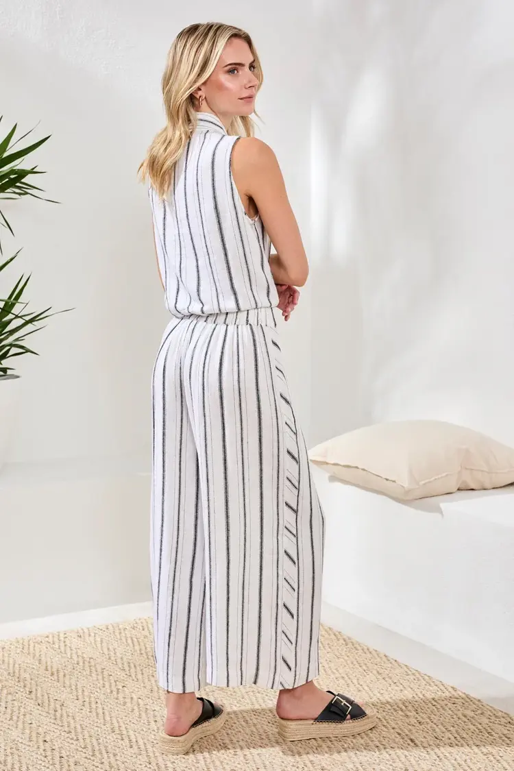 Tribal Tribal Crop Pull On Flowy Wide Pant 6090O