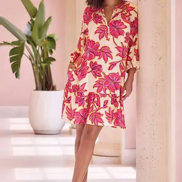 Tribal Tribal Button Front Dress 3024O