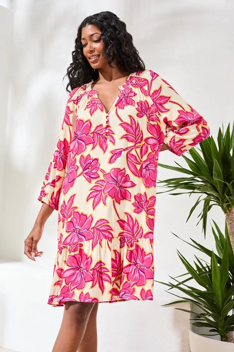 Tribal Tribal Button Front Dress 3024O