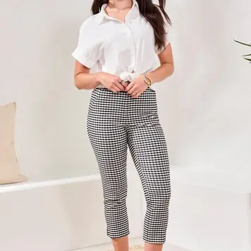 Tribal Tribal Pull On Capri W/ Slit 3104O