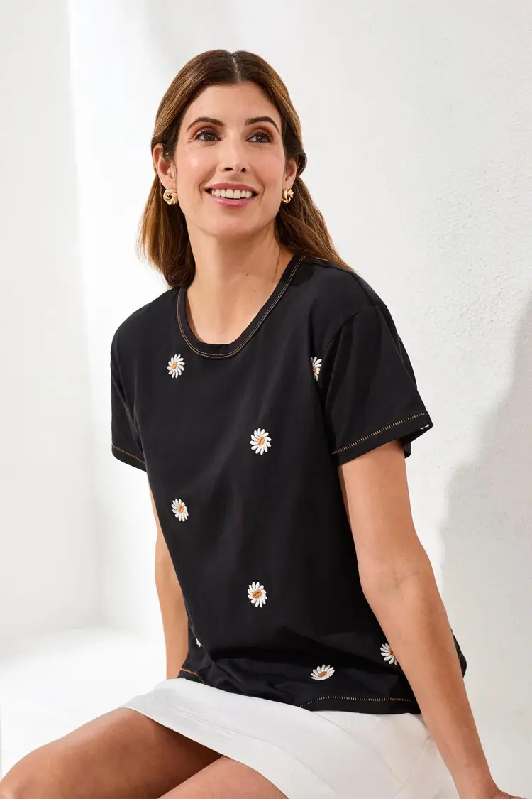 Tribal Tribal S/S Crew Neck Top 3043O