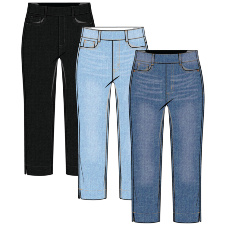 Tribal Tribal Audrey Pull On Pedal Pusher Jeans 7674O