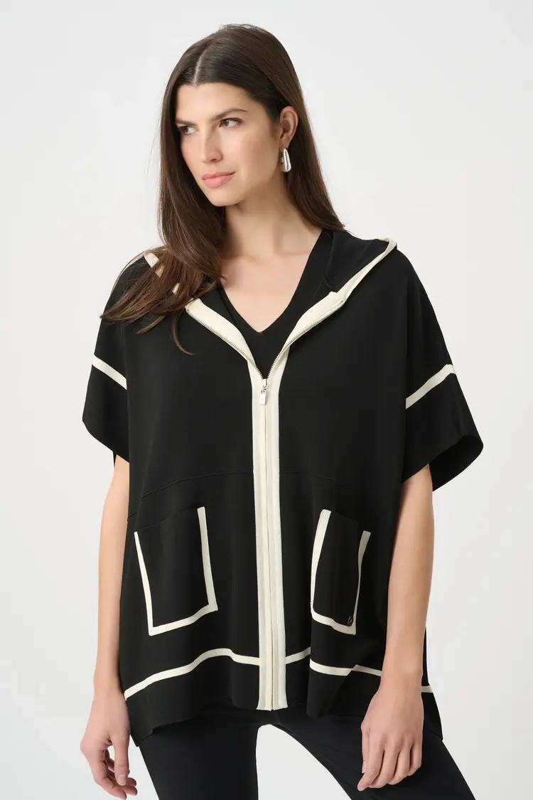 Joseph Ribkoff Joseph Ribkoff Dry Viscose Hooded Boxy Jacket 263639