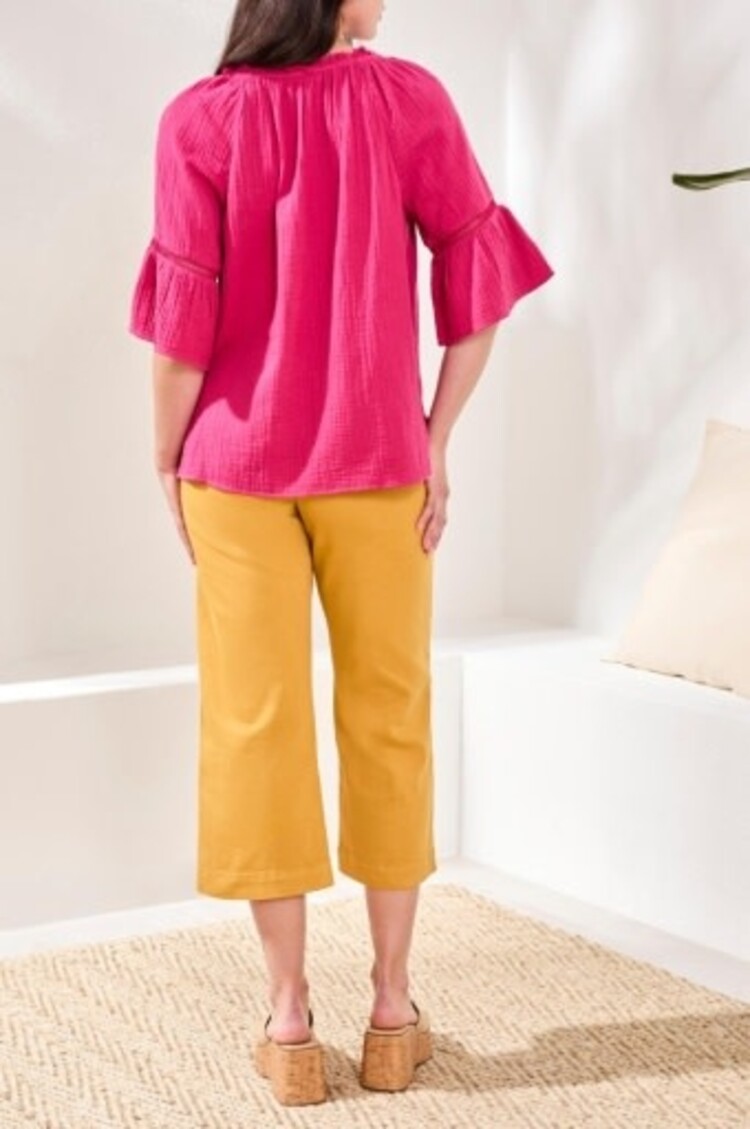Tribal Tribal Raglan Sleeve Blouse W/ Tape Detail 6059O
