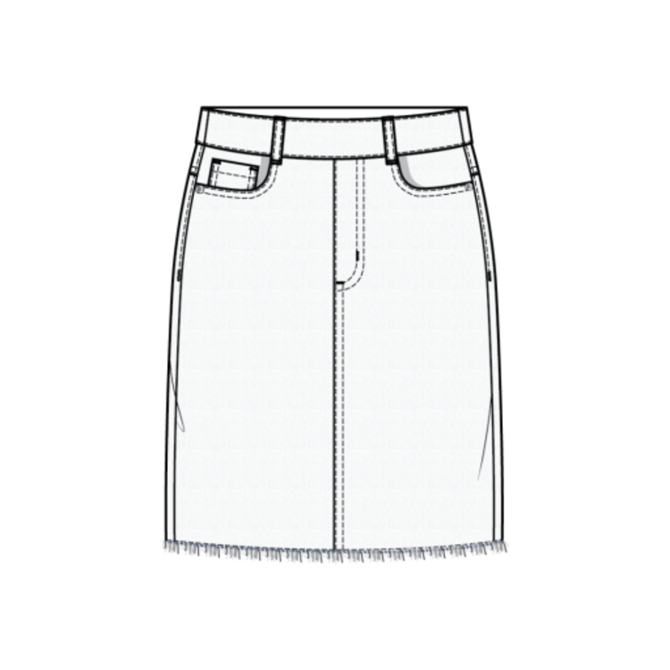 Tribal Tribal Audrey Pull On Denim Skirt 6051O