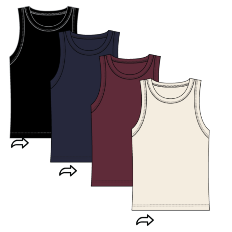 Tribal Tribal Racer Back Baby Rib Tank Top 5808O