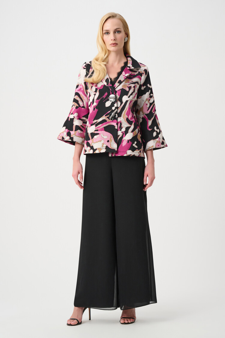 Joseph Ribkoff Joseph Ribkoff Signature | Jacquard Abstract Print Trapeze Jacket 263759