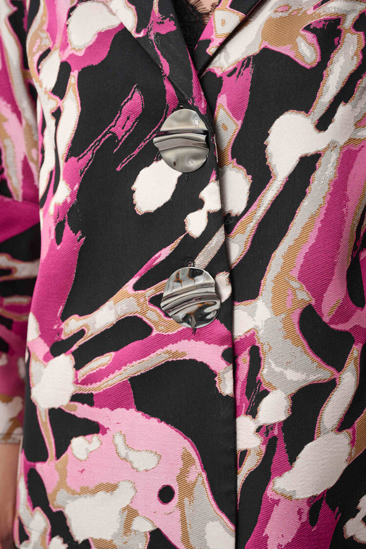 Joseph Ribkoff Joseph Ribkoff Signature | Jacquard Abstract Print Trapeze Jacket 263759