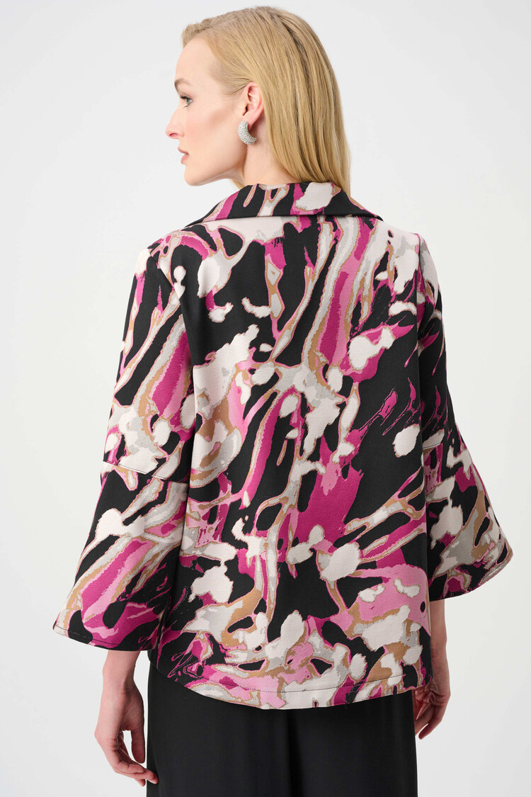 Joseph Ribkoff Joseph Ribkoff Signature | Jacquard Abstract Print Trapeze Jacket 263759