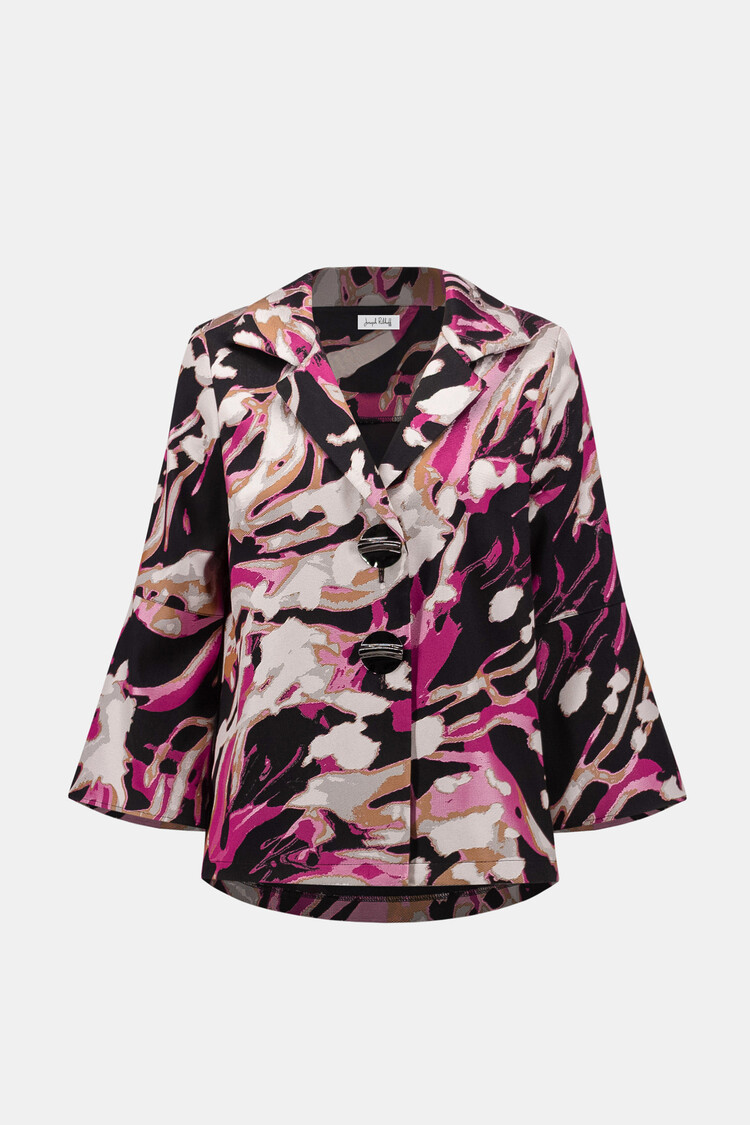 Joseph Ribkoff Joseph Ribkoff Signature | Jacquard Abstract Print Trapeze Jacket 263759