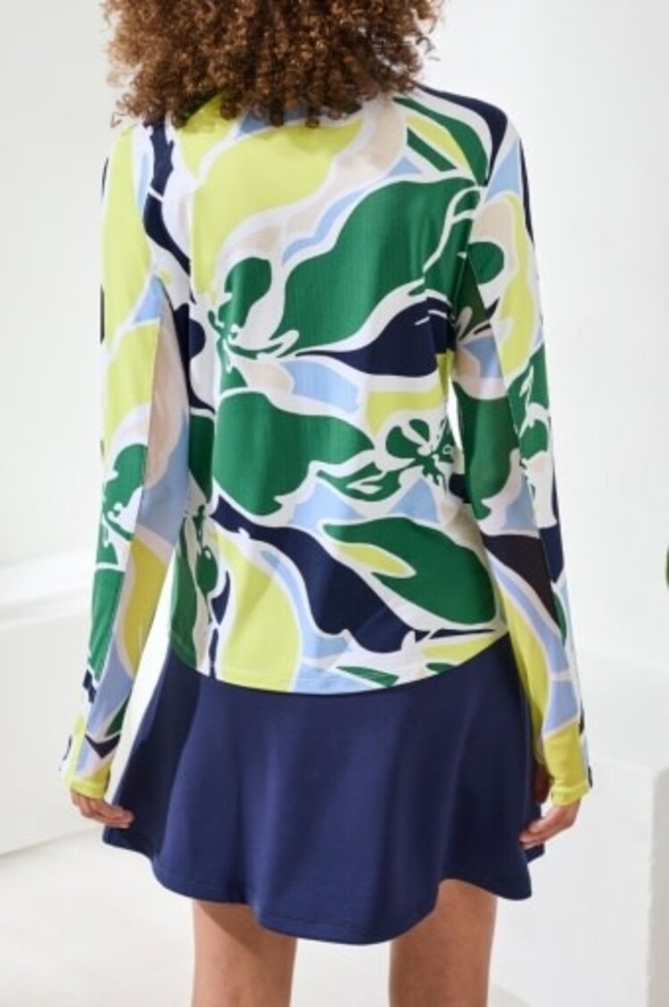 Tribal PRINTED MOCK-NECK CARDIGAN WITH LONG SLEEVES-1817O