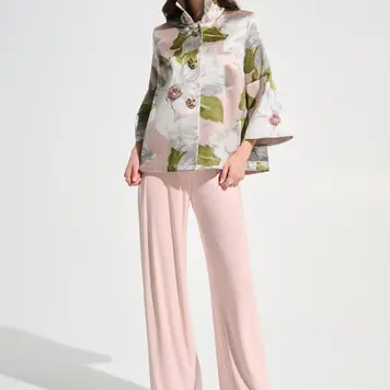 Joseph Ribkoff Joseph Ribkoff Floral Jacquard Trapeze Jacket W/ Bell Sleeves 262702
