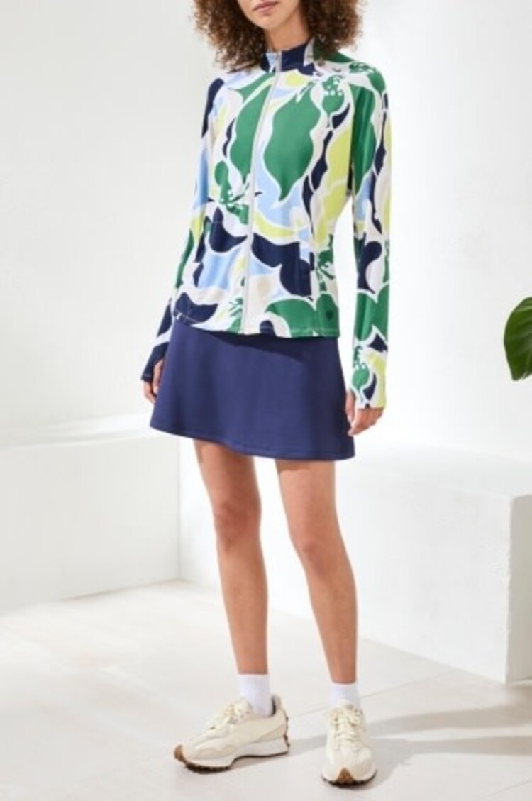 Tribal PRINTED MOCK-NECK CARDIGAN WITH LONG SLEEVES-1817O