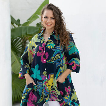 Orange Fashion Village CR-103 Printed Tunic
