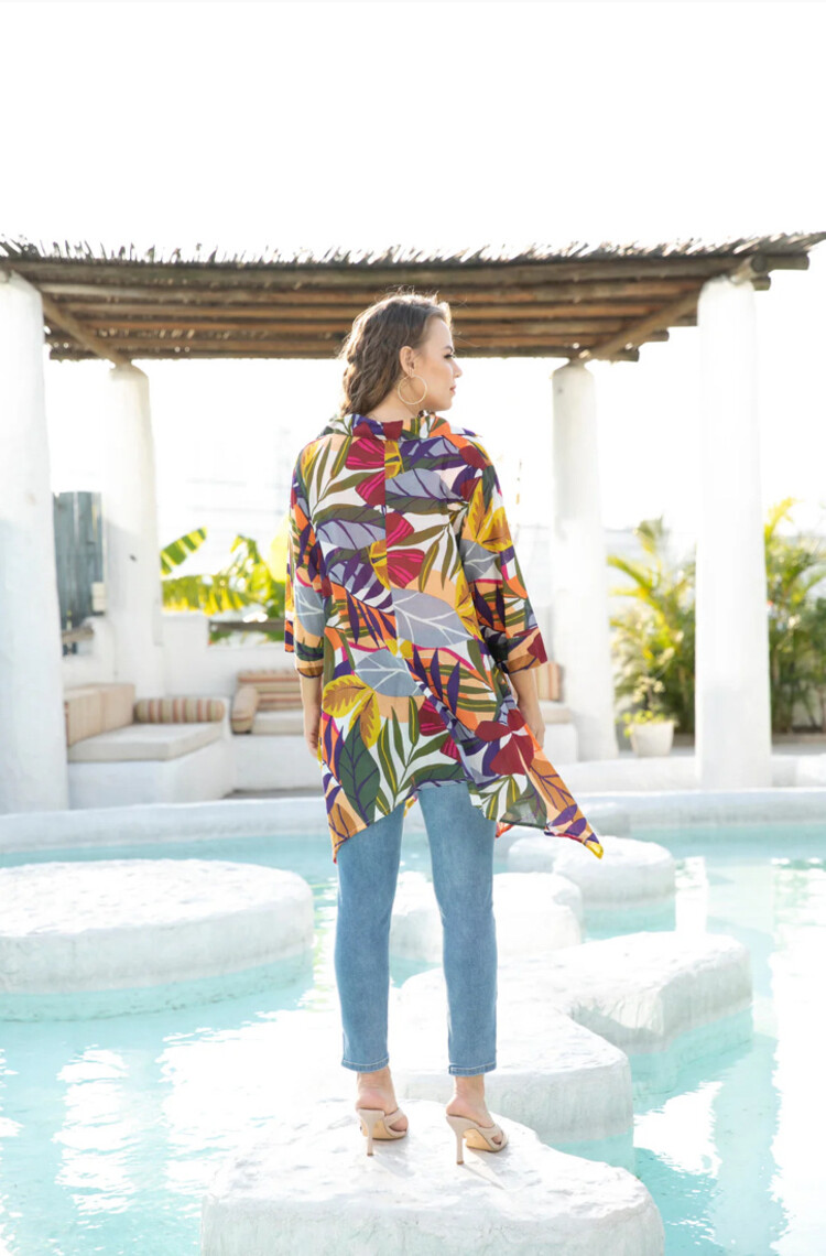 Orange Fashion Village CR-102 Printed Tunic