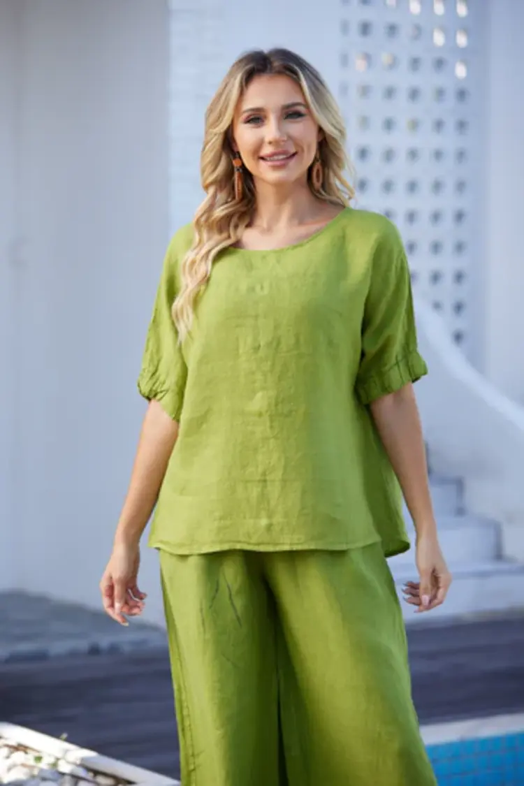 Orange Fashion Elastic Short Sleeve Top 18115