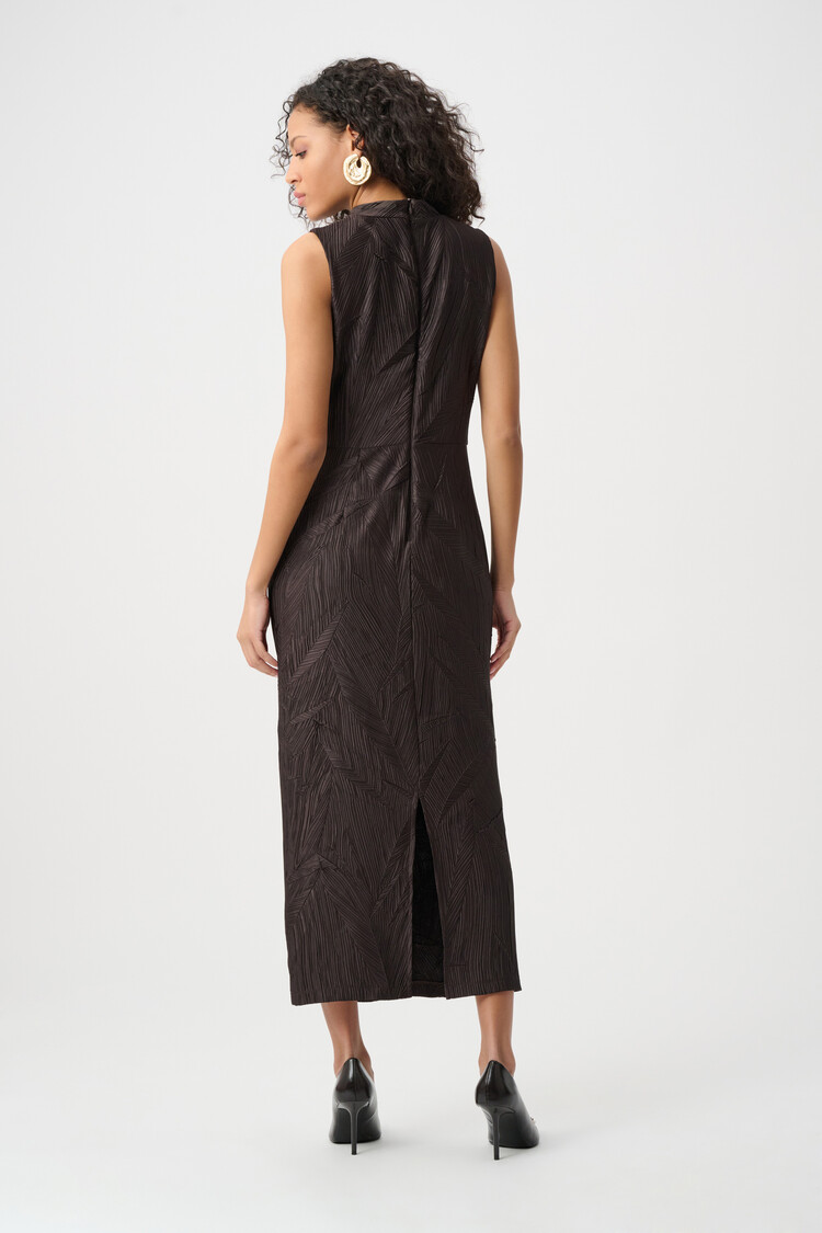 Joseph Ribkoff Joseph Ribkoff Pleated Satin Sleeveless Midi Dress 263147