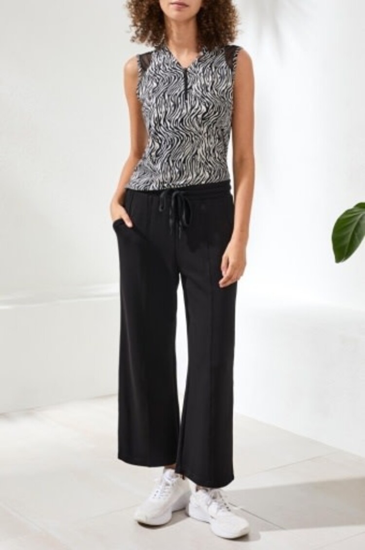 Tribal TECHNO LUX - PULL ON CAPRI W/DRAWCORD-BLACK