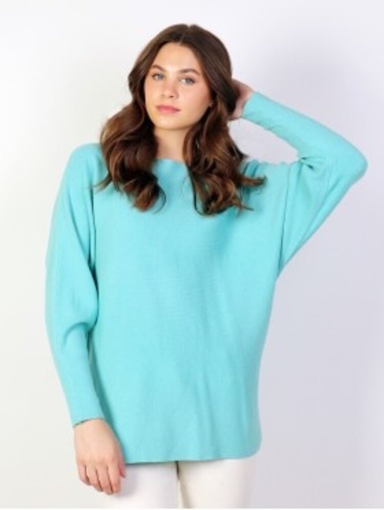 Cherie Bliss Cherie Bliss One Size Long Bat Sleeve Pullover Loose Top CL1319