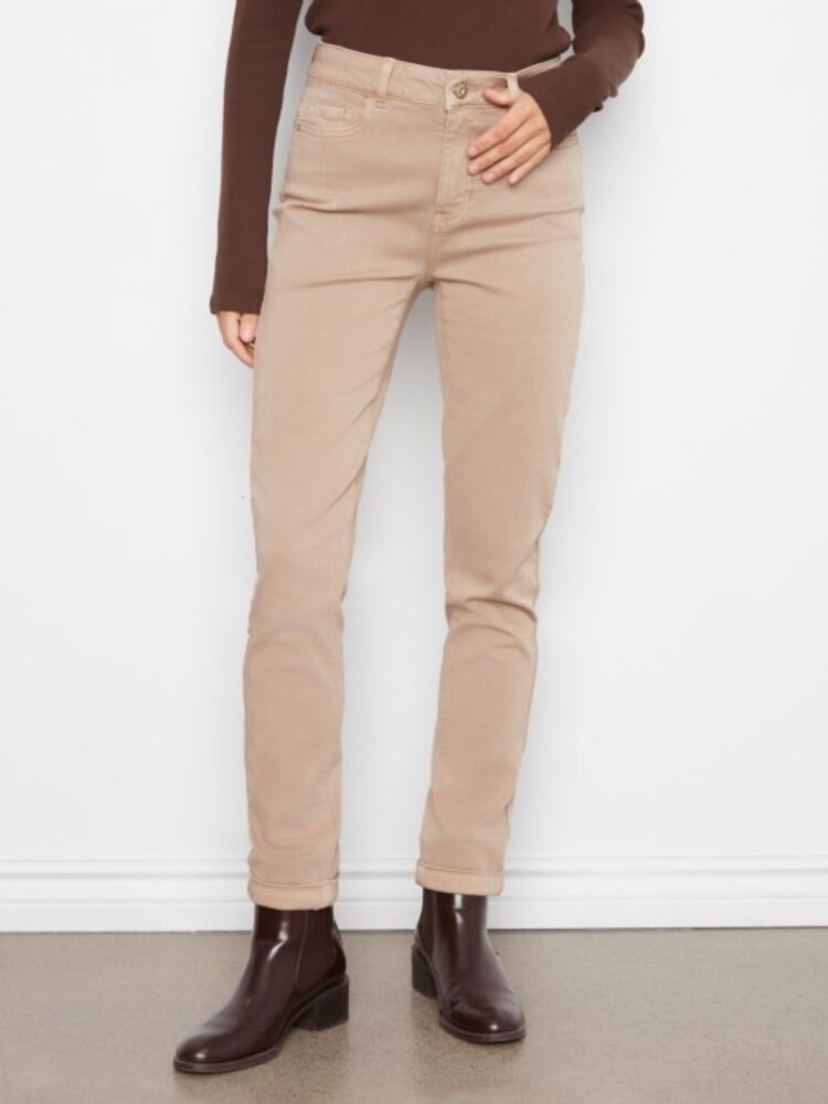 Charlie B Charlie B Cuffed Hem Slim 5 Pocket Stretch Denim Pants C5309Y