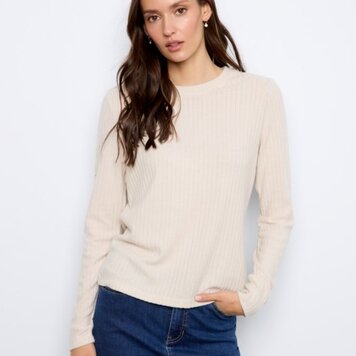 Charlie B Charlie B Long Sleeve Crew Neck Top C1467
