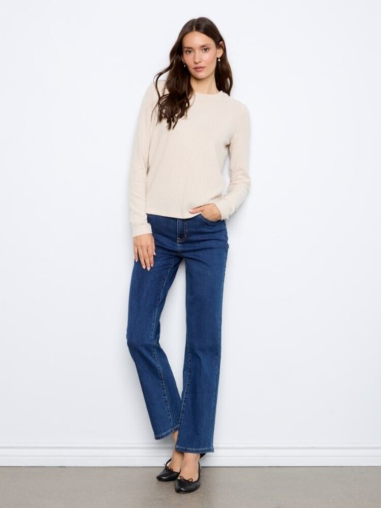 Charlie B Charlie B Long Sleeve Crew Neck Top C1467